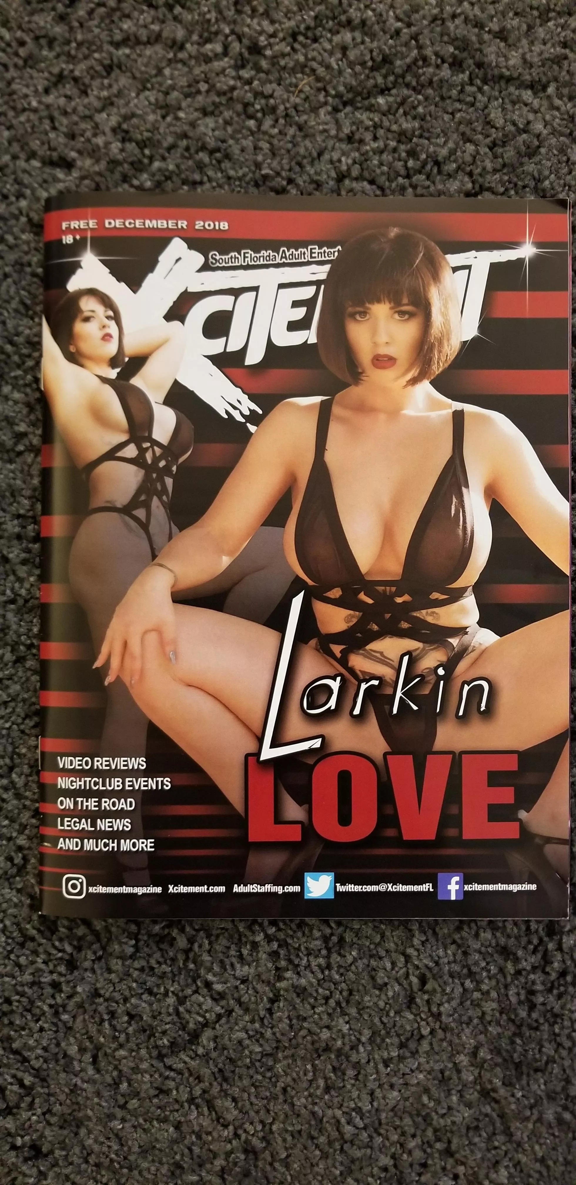 I got on the cover of one of those weird magazines you find in strip clubs in central and southern Florida. posted by larkinlovexxx