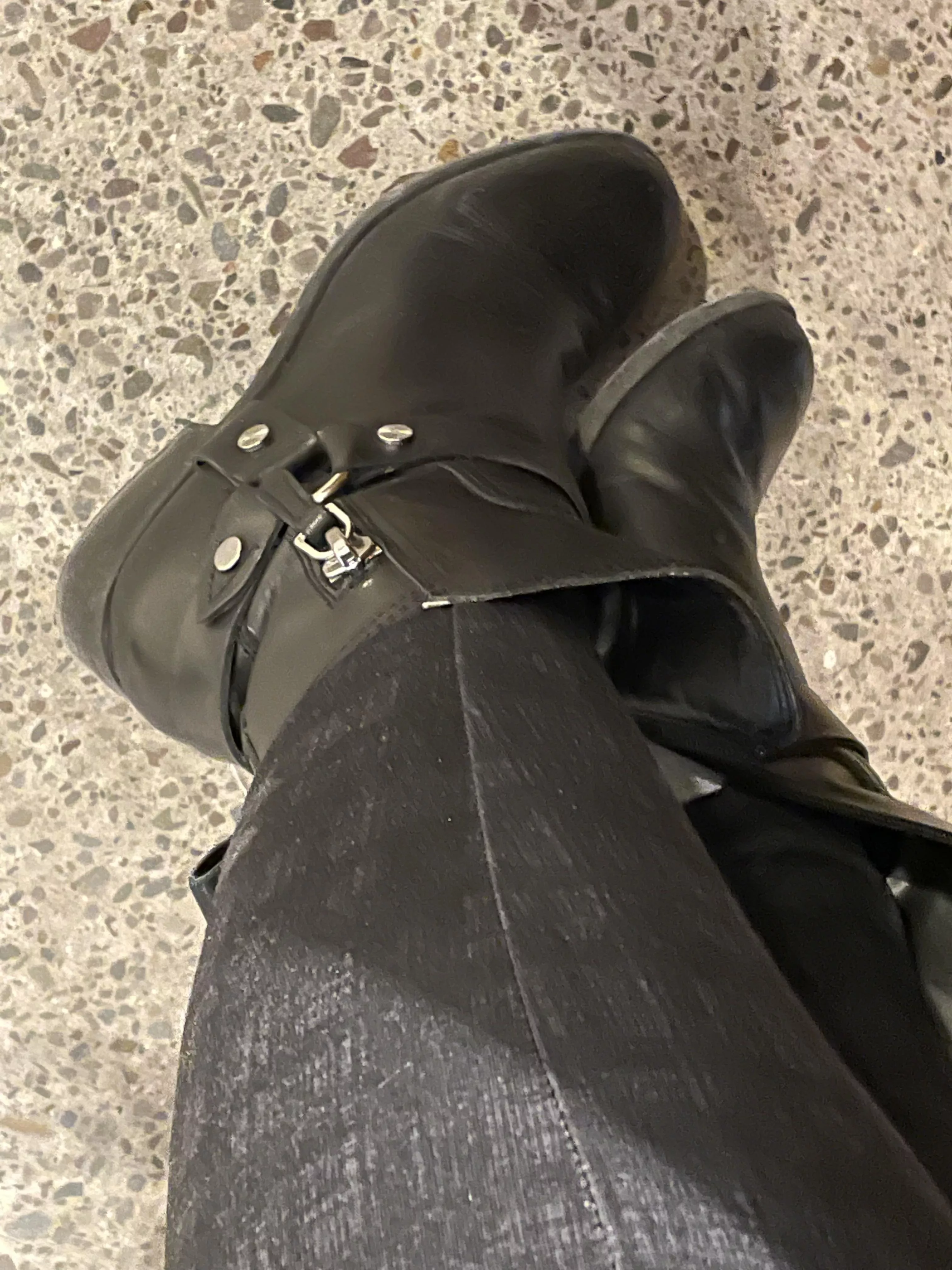 I got road salt on my boots. Be a good pet and clean them up for me. posted by chloethefae