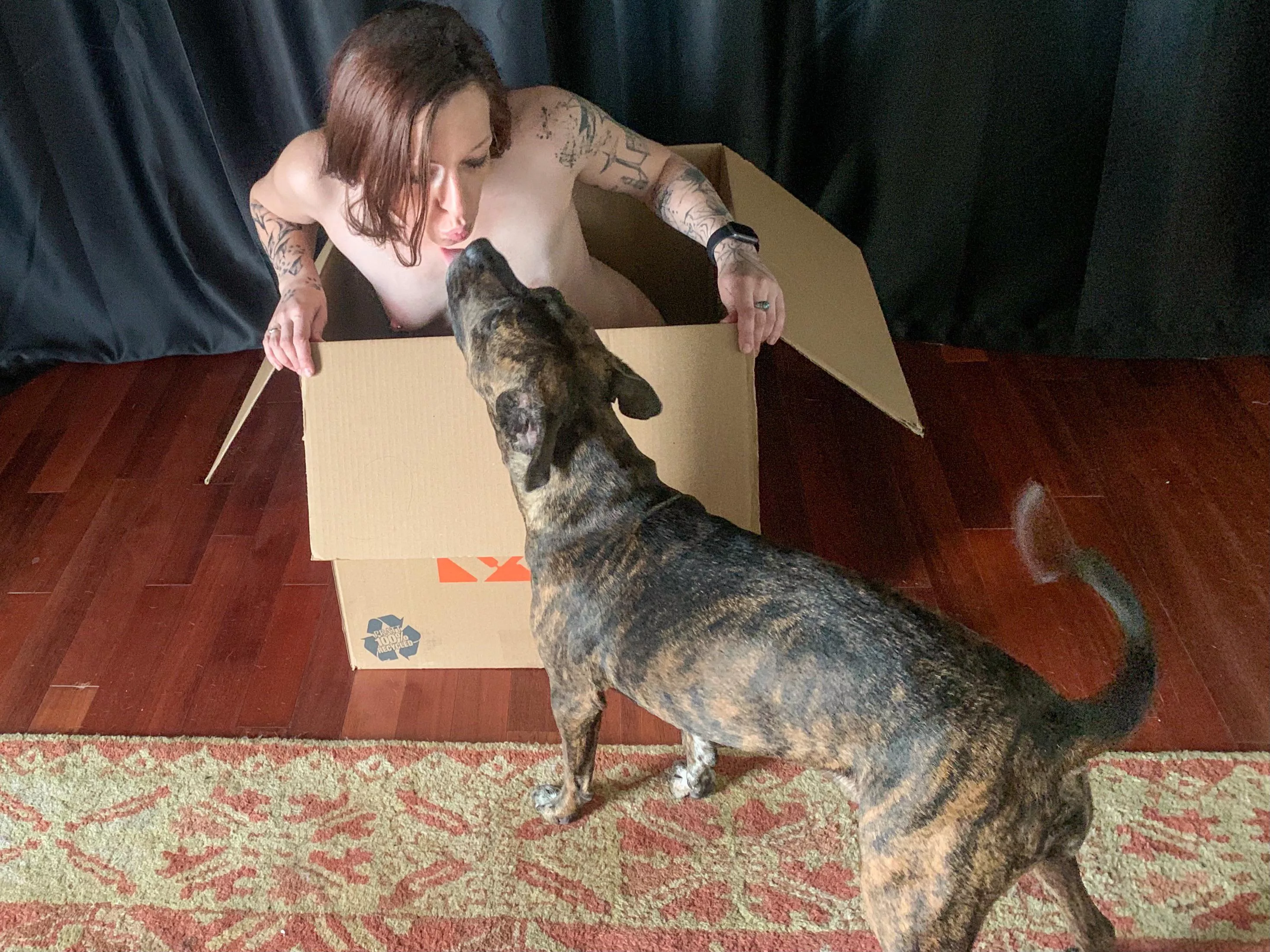 I had to take a quick break from shooting to receive a kiss from my muse <3 posted by planethaley