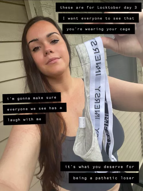 I have a special surprise for day 3 of Locktober😈 by mrshumiliation