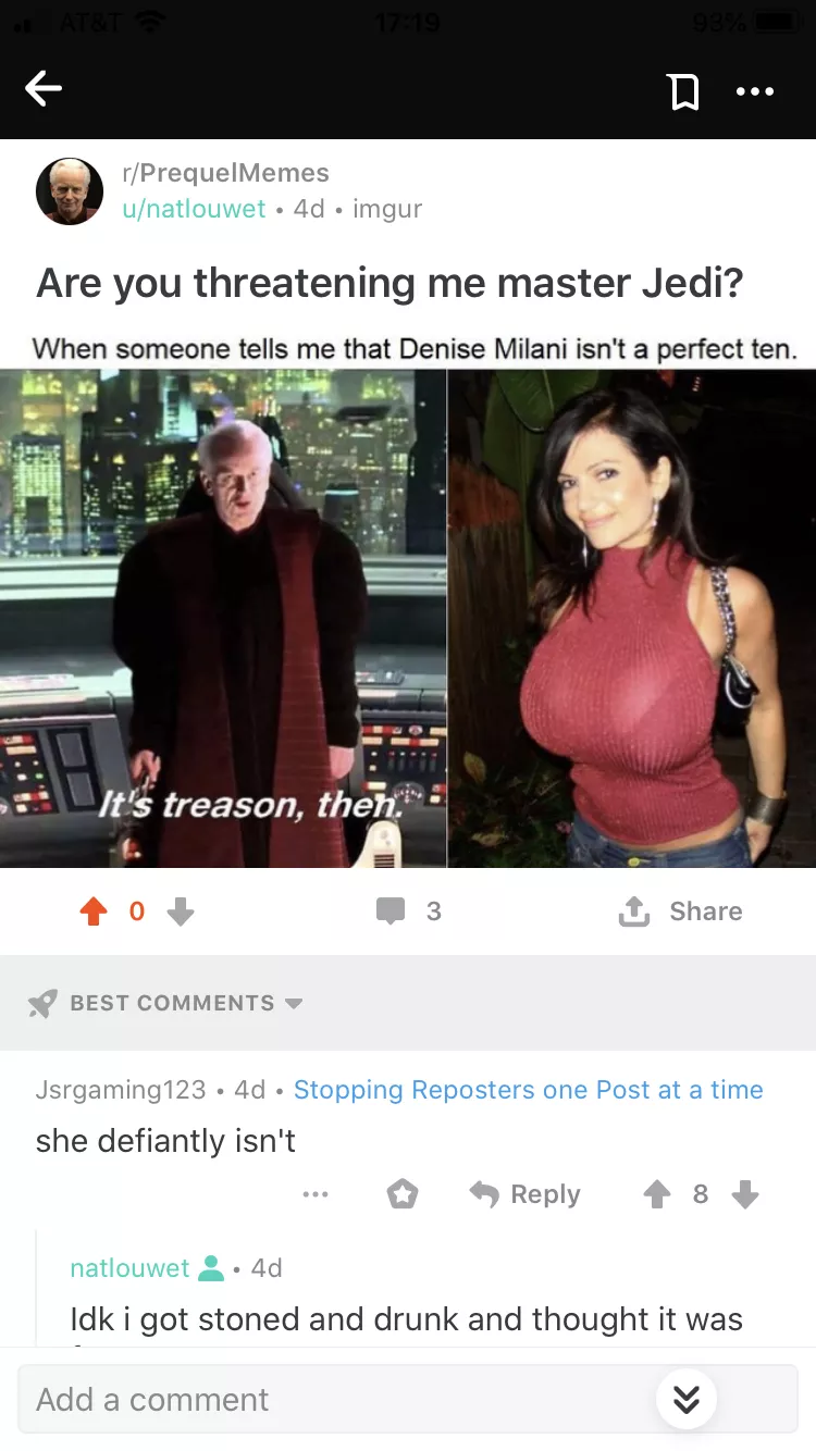 I have failed you r/denise_milani. I have failed you. posted by [deleted]