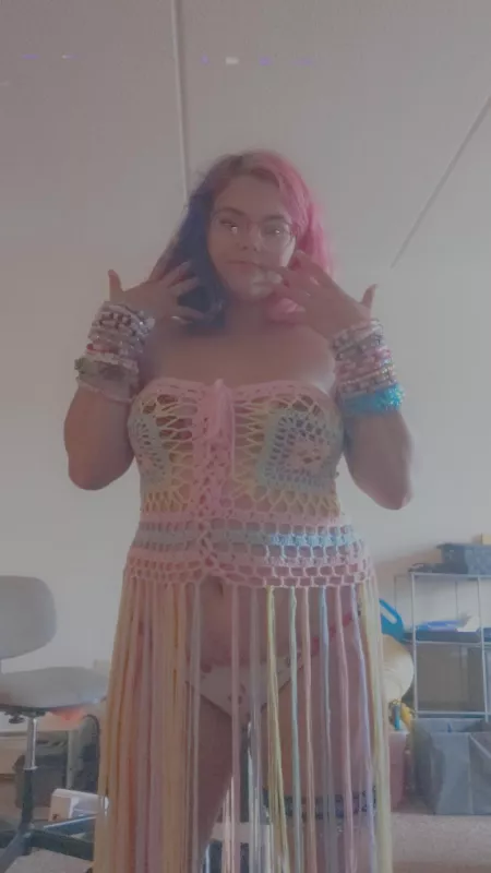 I have my top but I have no clue what kind of bottoms would look cute with this top. Does anyone have any suggestions? by Mysterious_faerie_25