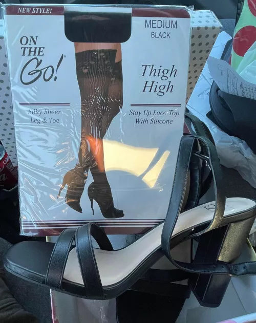I have these brand new thigh highs and size 10 heels that need a new home. I Will send them to the right lady. by Stockingluvr2425