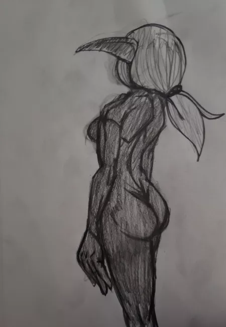 I haven't drawn recently, so here's a booty practice sketch using my [OC] by CreamyCoffeeArtist
