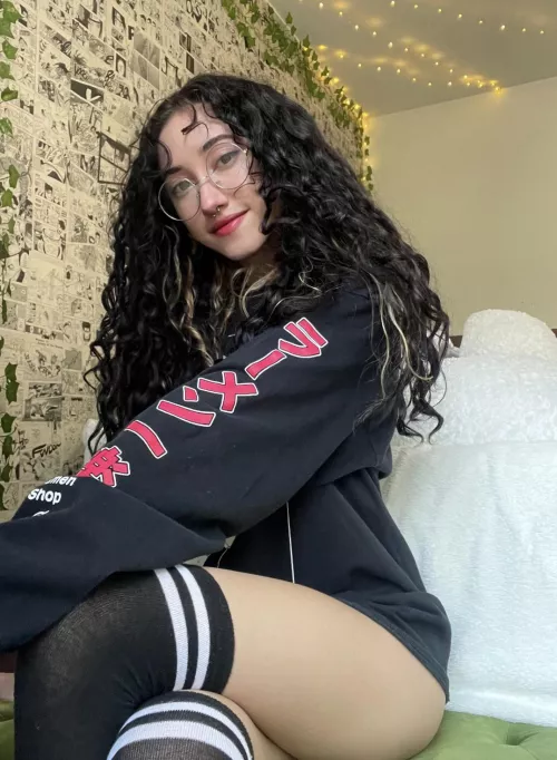 I hope you don’t mind it’s not a Nude, just a semi wholesome pic in Thighhighs🖤 by Miabellerina