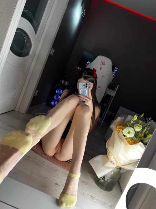 I hope you like my cute transparent socks 💛 by Janeestar