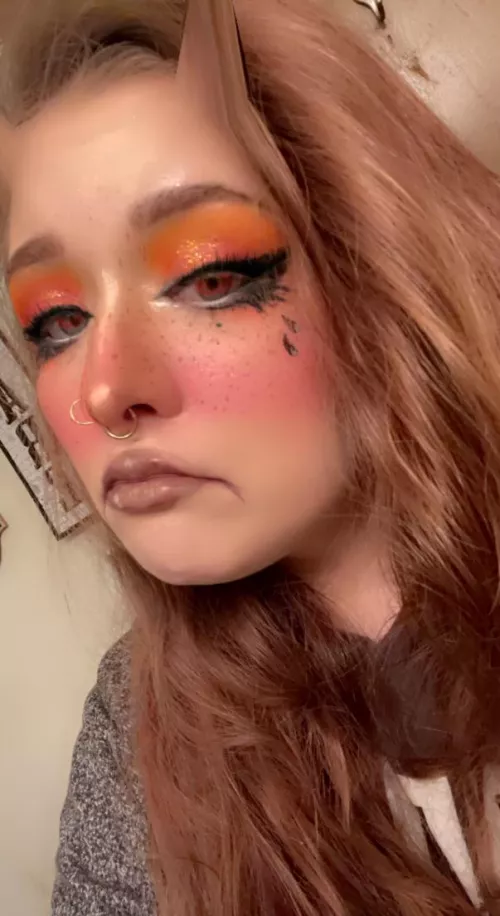 I is sad panda today, had to put the tears on just so you knew by princesspetty669