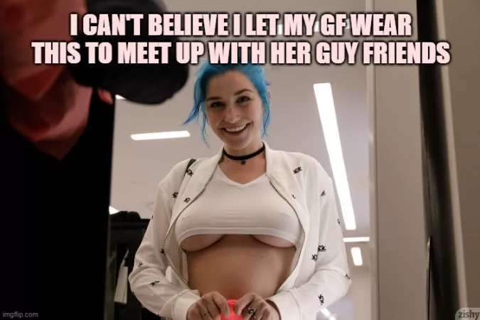 I just know that the moment she lifts her arms to fix her hair that her big tits will fall out by billybibbitt68