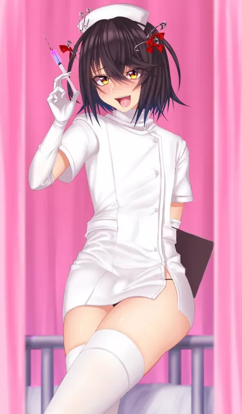 I just love it when a nurse outfit looks way too short and it shows more of their thighs by TheSauceProwler
