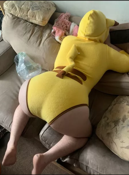 I just really love my Pikachu onesie :3 [f] by scoobsboob