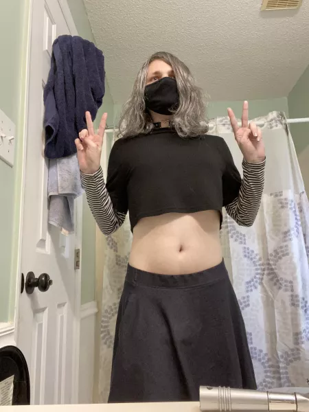 I just sprayed my hair silver and thought it looked cute (: by Femboylover25