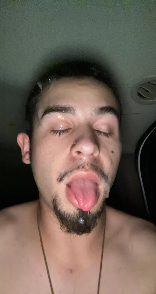 I just took the fattest load on my face I’ve ever had, I’m about to make a gif of the cumshot to post it by After_Lavishness6793