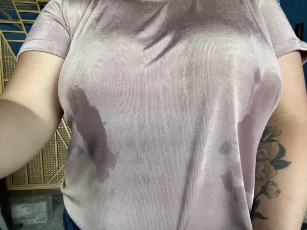 I leaked thru my padded bra and walked around in public like this. I was so embarrassed 😓😭no one told me anything 😭 by JJS095