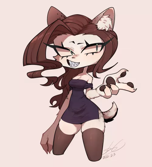 I like drawing furry girl like this by SmallB_Carly