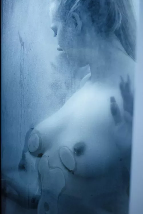 I like my showers extra hot and steamy, but the blue light makes this picture look chilly almost by JuniperHazexxx