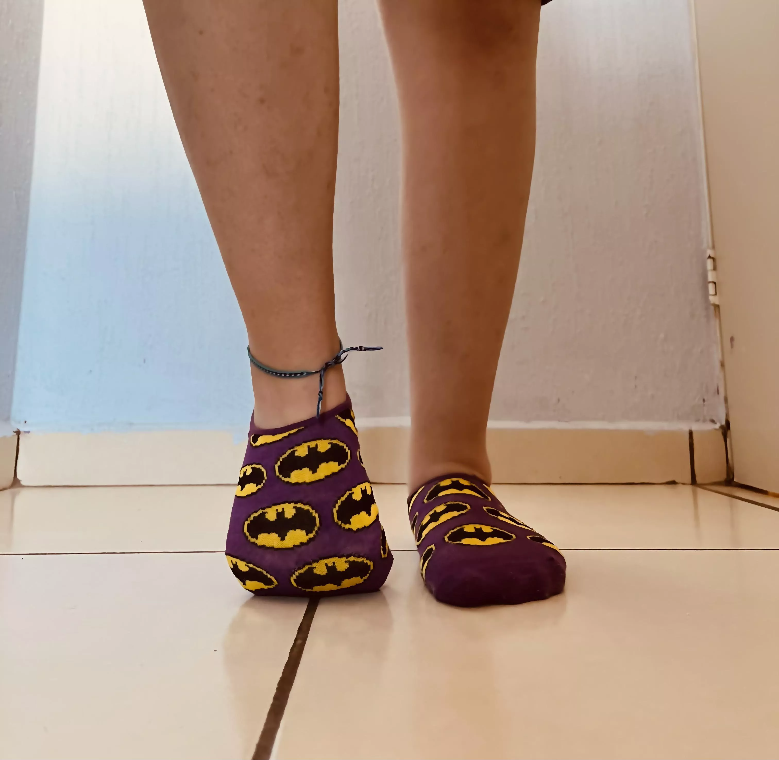 I like to stretch in my Batman socks 🦇 posted by bleupomme