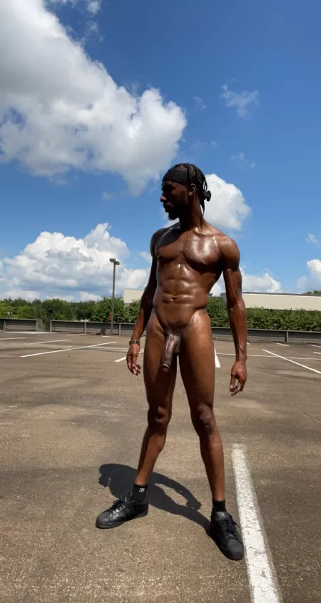 I look so HOT 🥵 in this parking lot by Smokepoleboy1