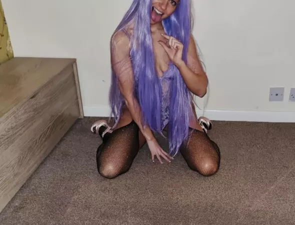 I look sooooo cute whilst I dominate you 😝😈💜 by sparkly-and-savage