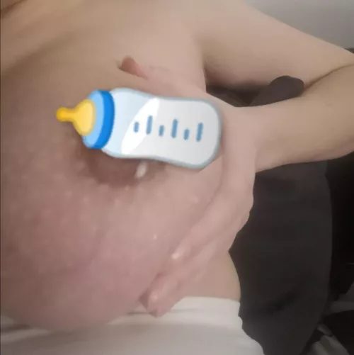 I looove to play with my milk 🥛😋 by PreggoVikingWife