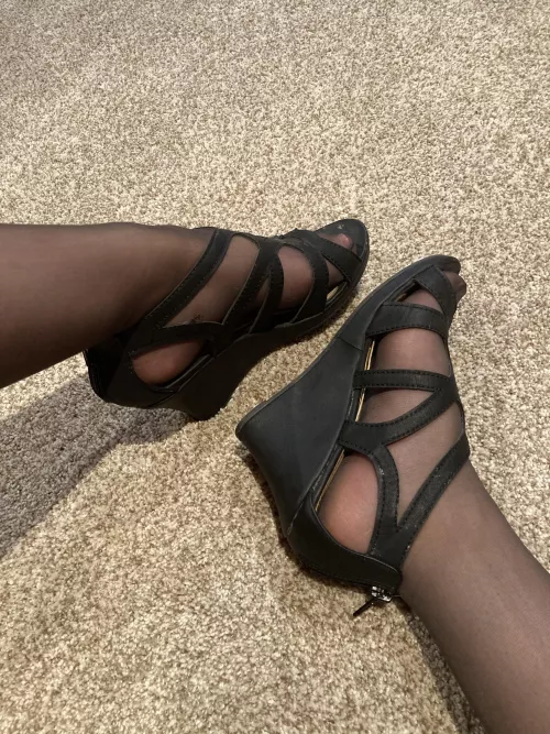 I love a good black heel with lots of straps 💕 by Blueeyeblonde23