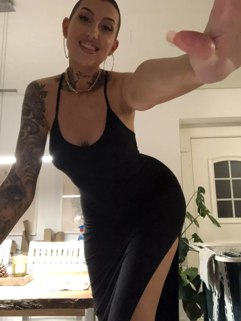 I love a simple black dress 🖤 posted by tattooedmia_