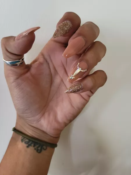 I love being a little 'extra' when it comes to my nails😌😘 by Alternative-Oil-2220