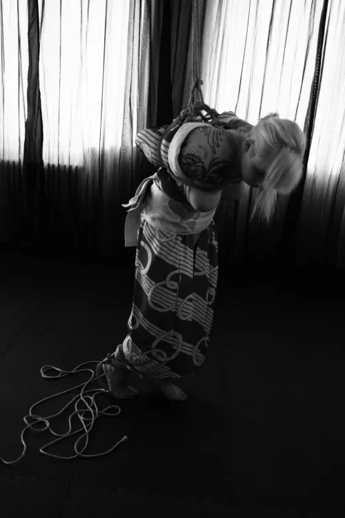 I love being tied up hard🥰 What would you do if you found me like this?🥺 [OC]