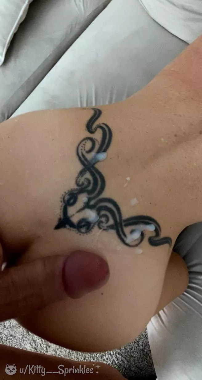 I love feeling my Stud’s warm cum on my back. (=^•^=) [f] posted by Kitty__Sprinkles