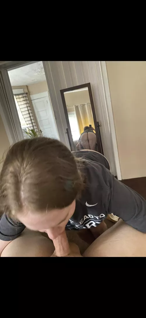 I love getting my dick sucked while looking at her fat ass by LightlyColossal