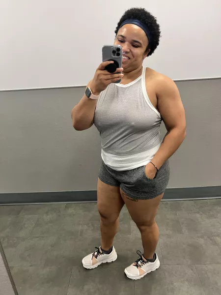 I love going braless at the gym by awholemessadessa