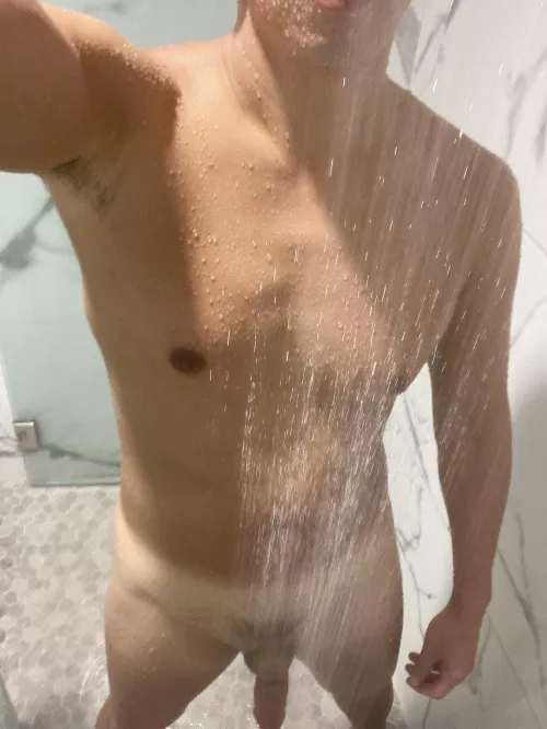 I love letting the water caress my dick in the shower! [M]47 by DrDilf420
