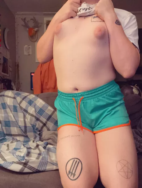 I love my little titties :) by okiegirldick