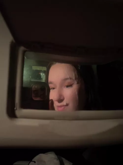 i love selfies in the little car mirror ;) by urpisceswhore