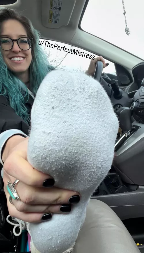 I love showing off my socks and I know you like them white sooo by ThePerfectMistress