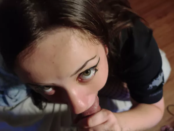 I love staring him in the eye while he sprays his load down my throat 💖💞💖 by MadiisKitty1