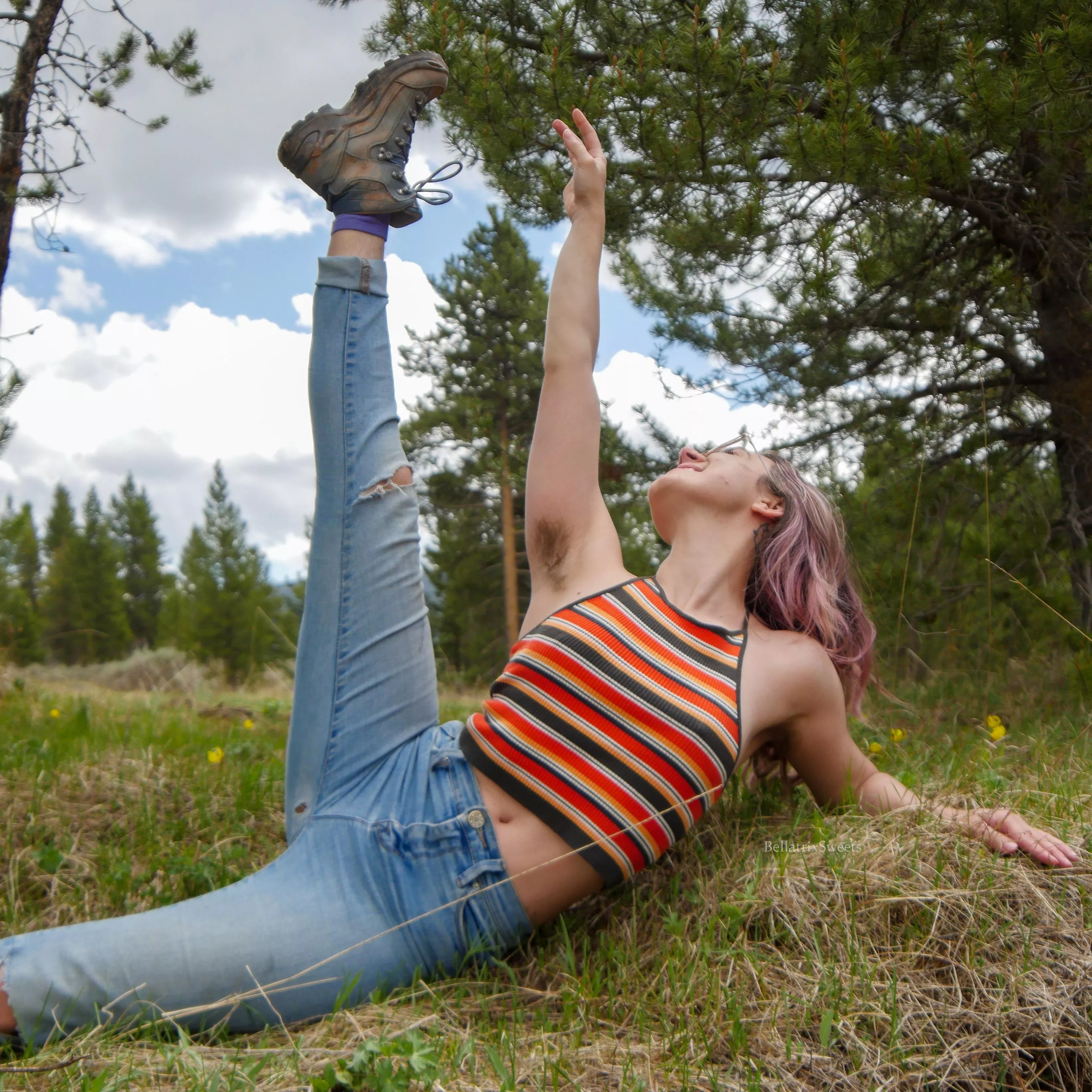I love stretching in nature posted by BellatrixSweets