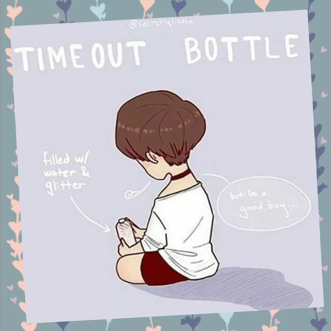 I love the idea of my littles having this ❤ timeout doesn't have to be a punishment, it can be a time for you to learn how to self regulate and make better choices ❤ what else do you think you could use to help calm you down? 💕 posted by Soft_Bullfrog