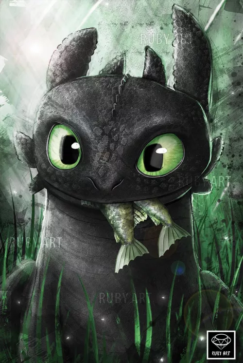 I love Toothless he is adorable 🥰 by 50kWolfs_