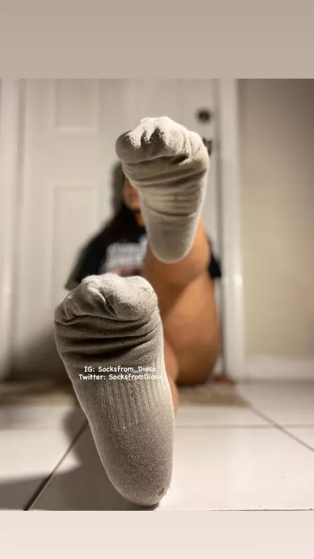 I love turning white socks gray with my sweat and filth by Socksfromdiosa