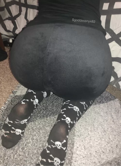 I love wearing leggings and long socks ☠️ by SpookyBrat82