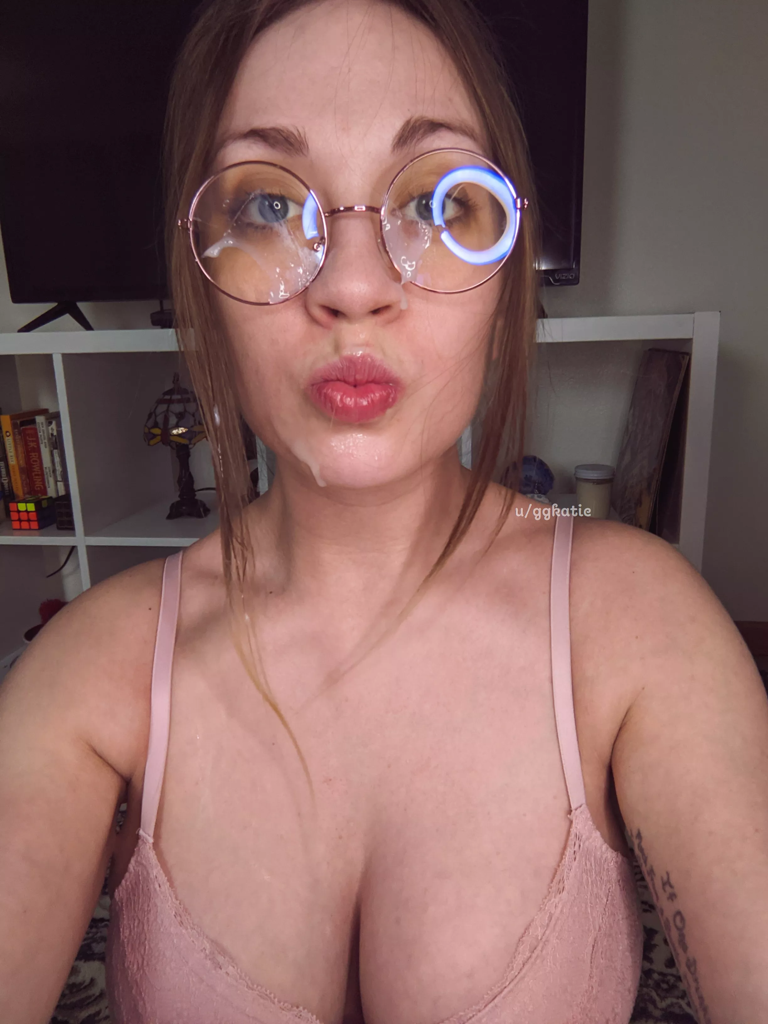 I love when he lets me give myself a facial! posted by ggkatie