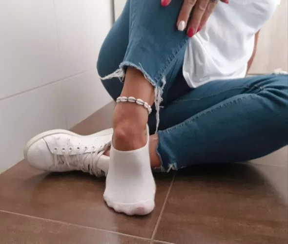 I love White ankle socks by onlyfans_latina93