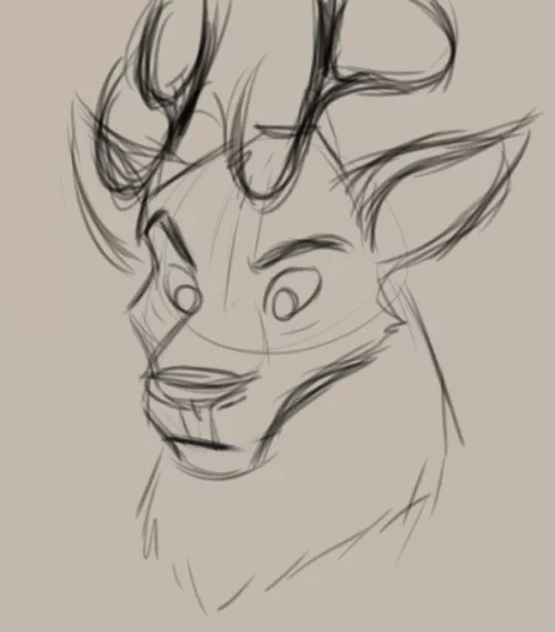I made a doodle of a deer the other day and I still can't believe how...disney...it looks. by Bakocat