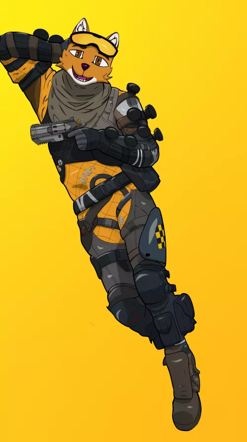 I made a drawing of furry Mirage from Apex Legends because he's my favorite Legends and .. yes. by Alexander_the_furry