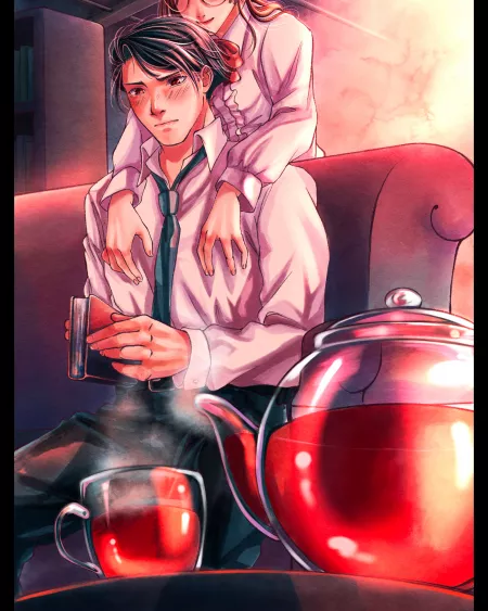 I made fanart of my current favorite hentai, BookxTea :> by PoppyDropplet