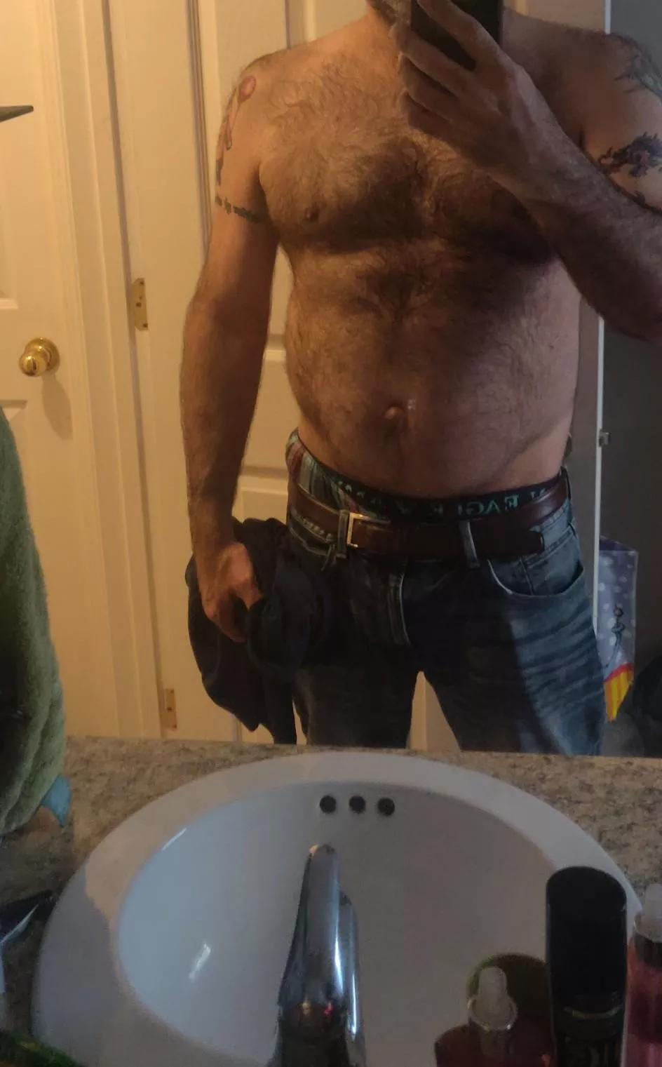 I mean my arms are in it, that counts right? posted by coatofforearm