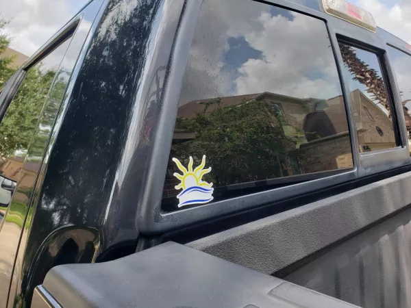 I put the naturist symbol on my truck. Few will even understand. If you see me, honk and wave! 👋 by nakedisnatural