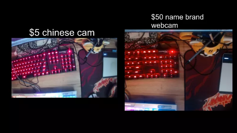 I recently got a $5 chinese webcam and holy shit the quality blows the name brand cam out of the water. Would anyone be interested in me doing a comparison video? by AmadeusGreenwood
