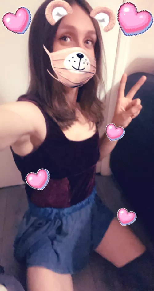 I recently showed a friend of mine that I'm a femboy and she gave me this cute velvet top!! Do you like it? :3 by Epitalia