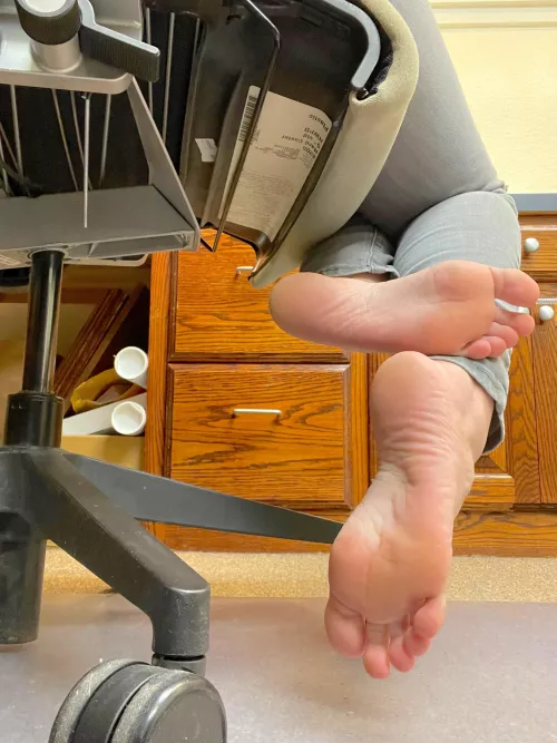 I spend 90% of my time at the office barefoot by HotWifesTalentedFeet